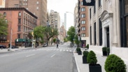 Madison Avenue, New York City, empty of cars, empty of people, during the plaque of COVID-19.