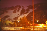 Aspen, Colorado. Ajax Mountain slopes at night.