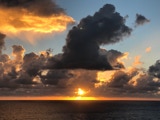 Drama at sunrise over the Atlantic Ocean.