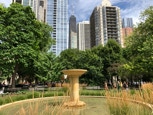 Small park in Chicago. A place to rest amidst the bustle.